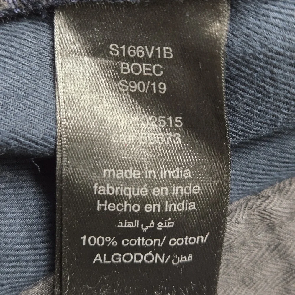 John Varvatos Men Shorts 36 Navy Chino Button 7